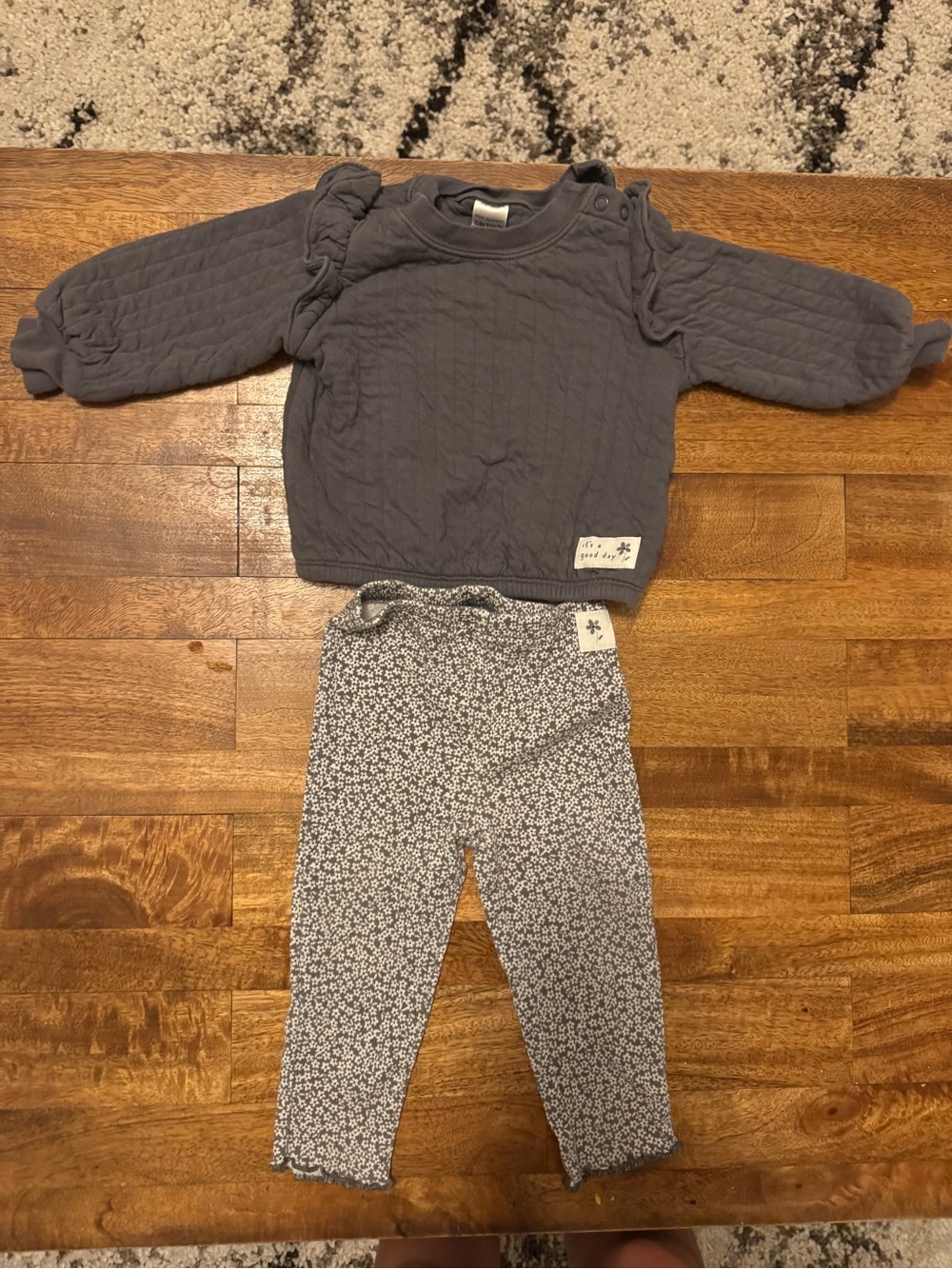 Carter's Dark Gray Long-Sleeve Baby Top